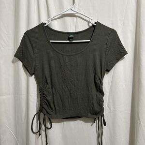 Wild-fable Women's Green Crop-top